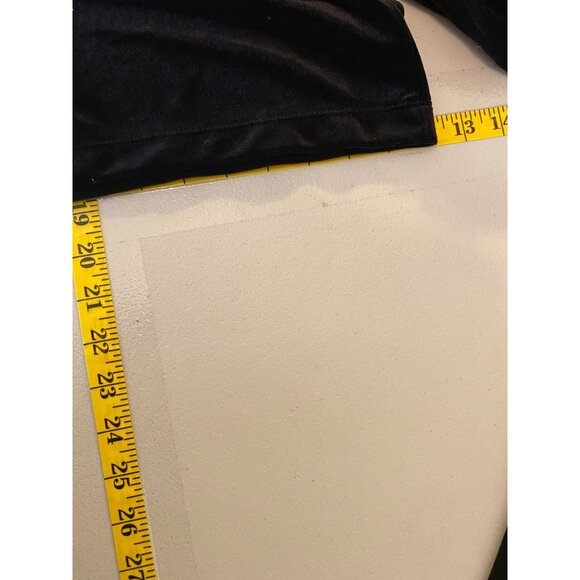 Black Velvet Wide-Leg Pants Elastic Waist Comfortable Fit XL - Picture 7 of 7